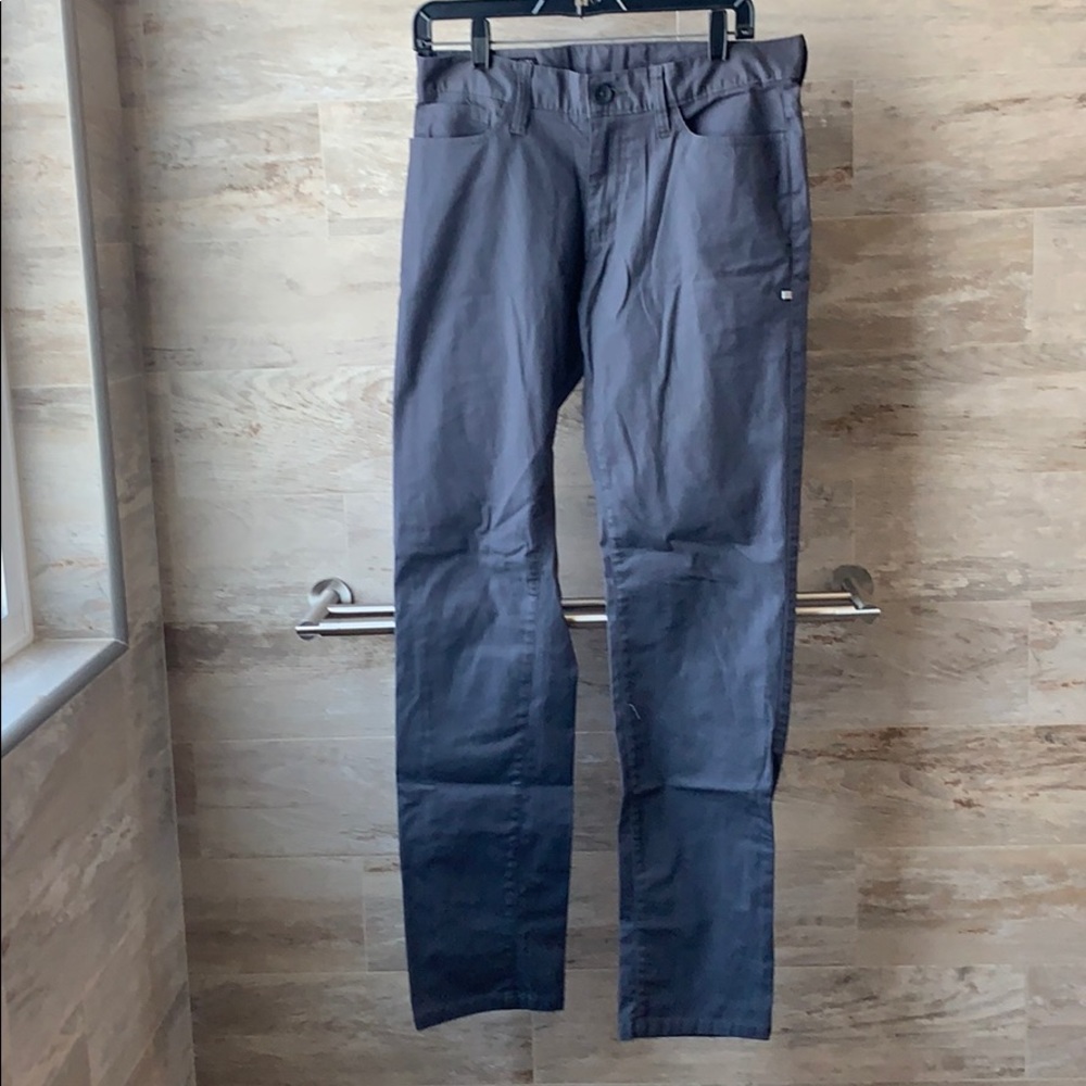 Mens gray cotton/polyester/elastane material pants